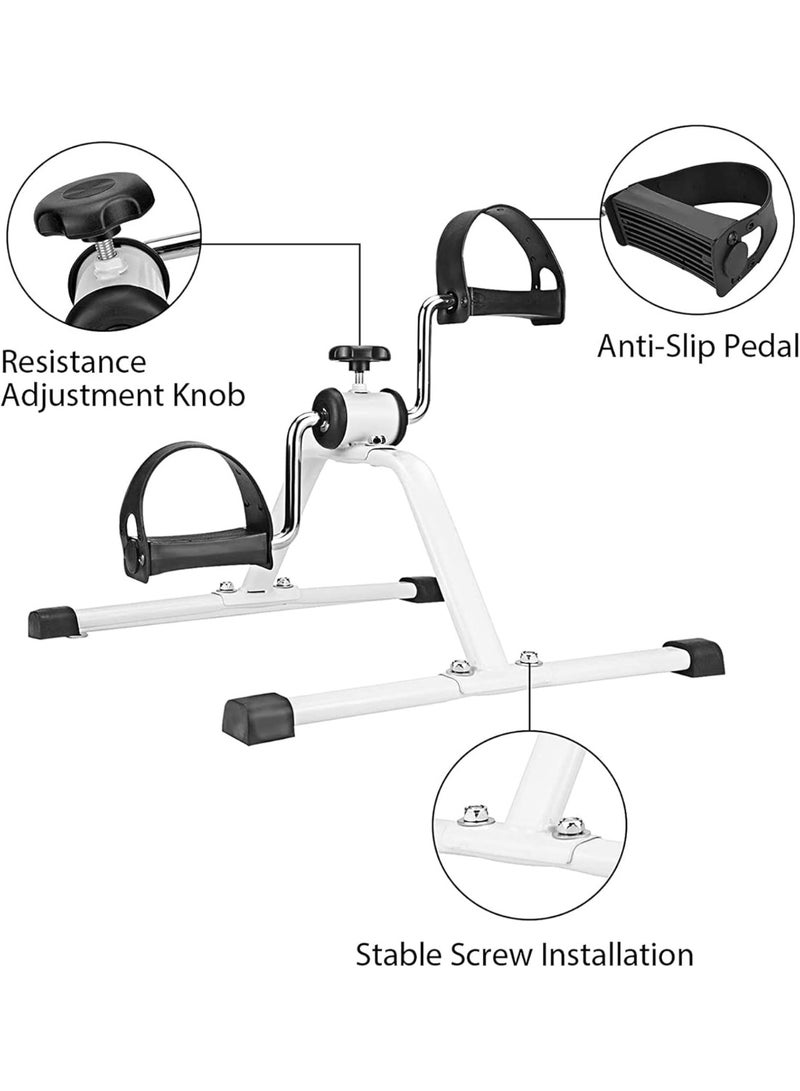DubaiGallery دراجة تمارين صغيرة محمولة لتدريب الذراعين والساقين، تصميم مدمج مع توتر قابل للتعديل للاستخدام في المنزل والمكتب - Image 3